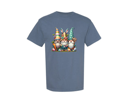 brand:Comfort Colors|color:Blue Jean|Easter Bunny Spring Gnome Easter Graphic T-Shirt