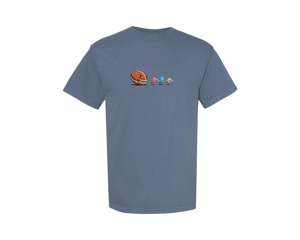 brand:Comfort Colors|color:Blue Jean|Funny Football Valentine T Shirt Graphic T-Shirt