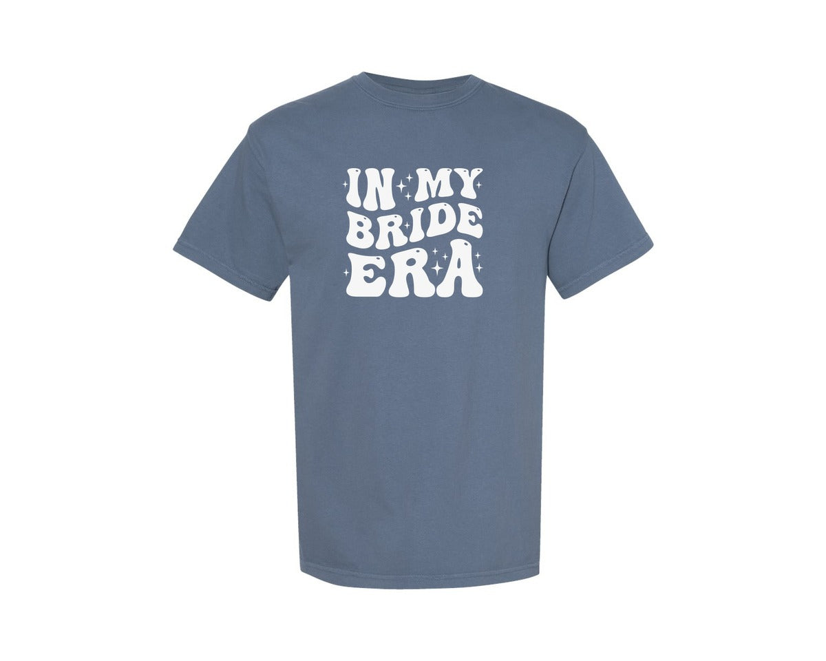 brand:Comfort Colors|color:Blue Jean|In My Bride Era Bachelorette Party Tee Graphic T-Shirt