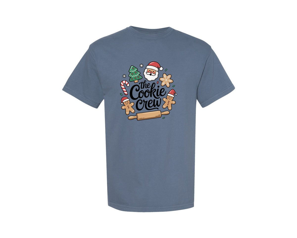 brand:Comfort Colors|color:Blue Jean|The Cookie Crew Christmas Baking Xmas 2 Graphic T-Shirt