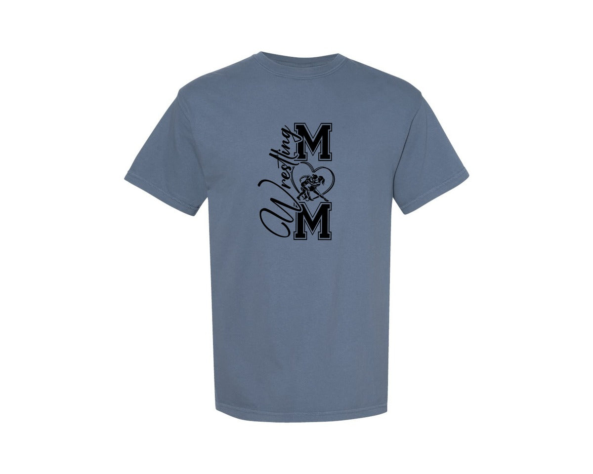 brand:Comfort Colors|color:Blue Jean|Wrestling Mom Shirt Design Graphic T-Shirt