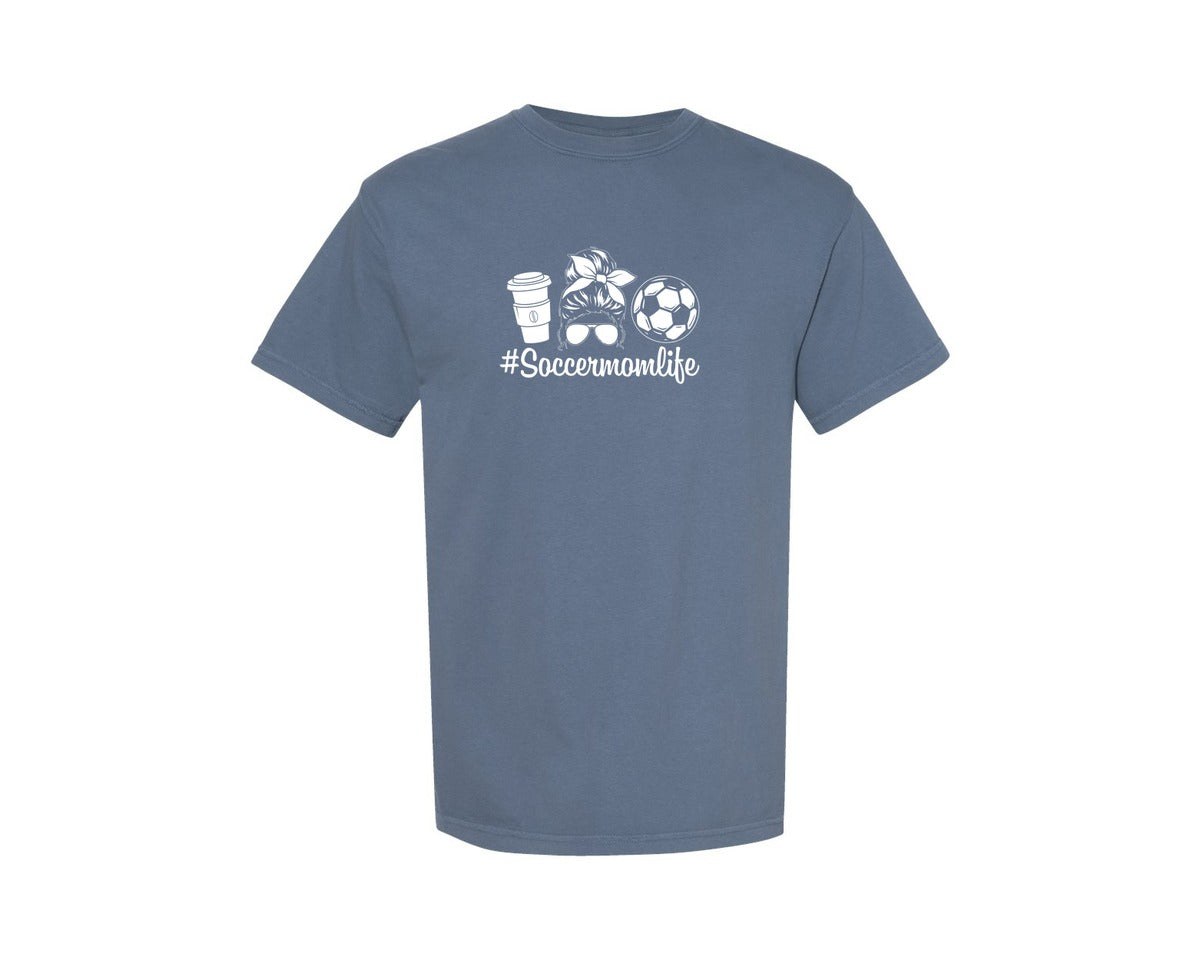 brand:Comfort Colors|color:Blue Jean|Soccer Mom Life T Shirt 2 Graphic T-Shirt