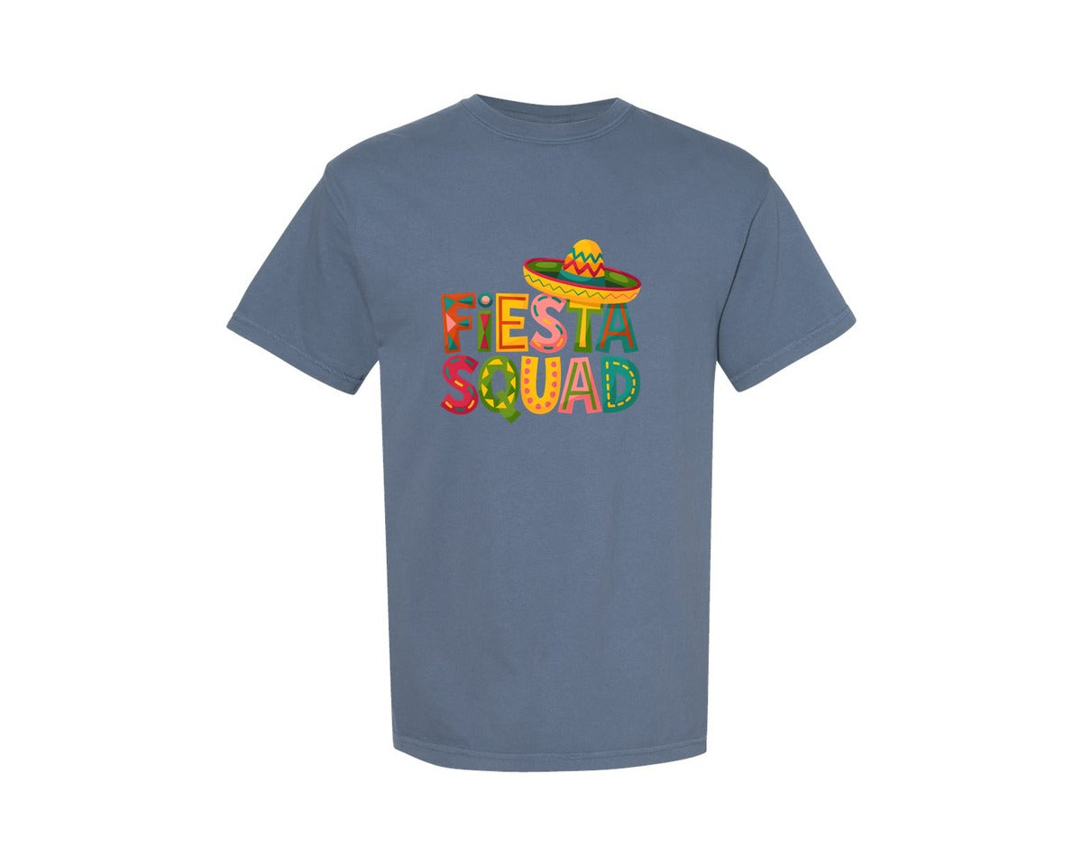 brand:Comfort Colors|color:Blue Jean|Cinco De Mayo Sombrero Fiesta Squad 2 Graphic T-Shirt