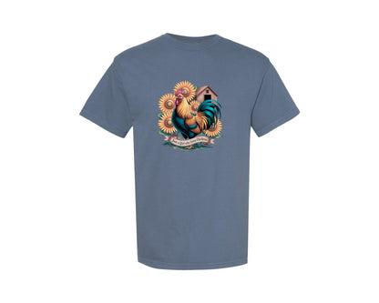 brand:Comfort Colors|color:Blue Jean|Just A Girl Who Loves Chickens 10 Graphic T-Shirt