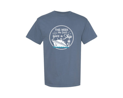 brand:Comfort Colors|color:Blue Jean|Cruise Ship Funny Family Trip Shirt 2 Graphic T-Shirt