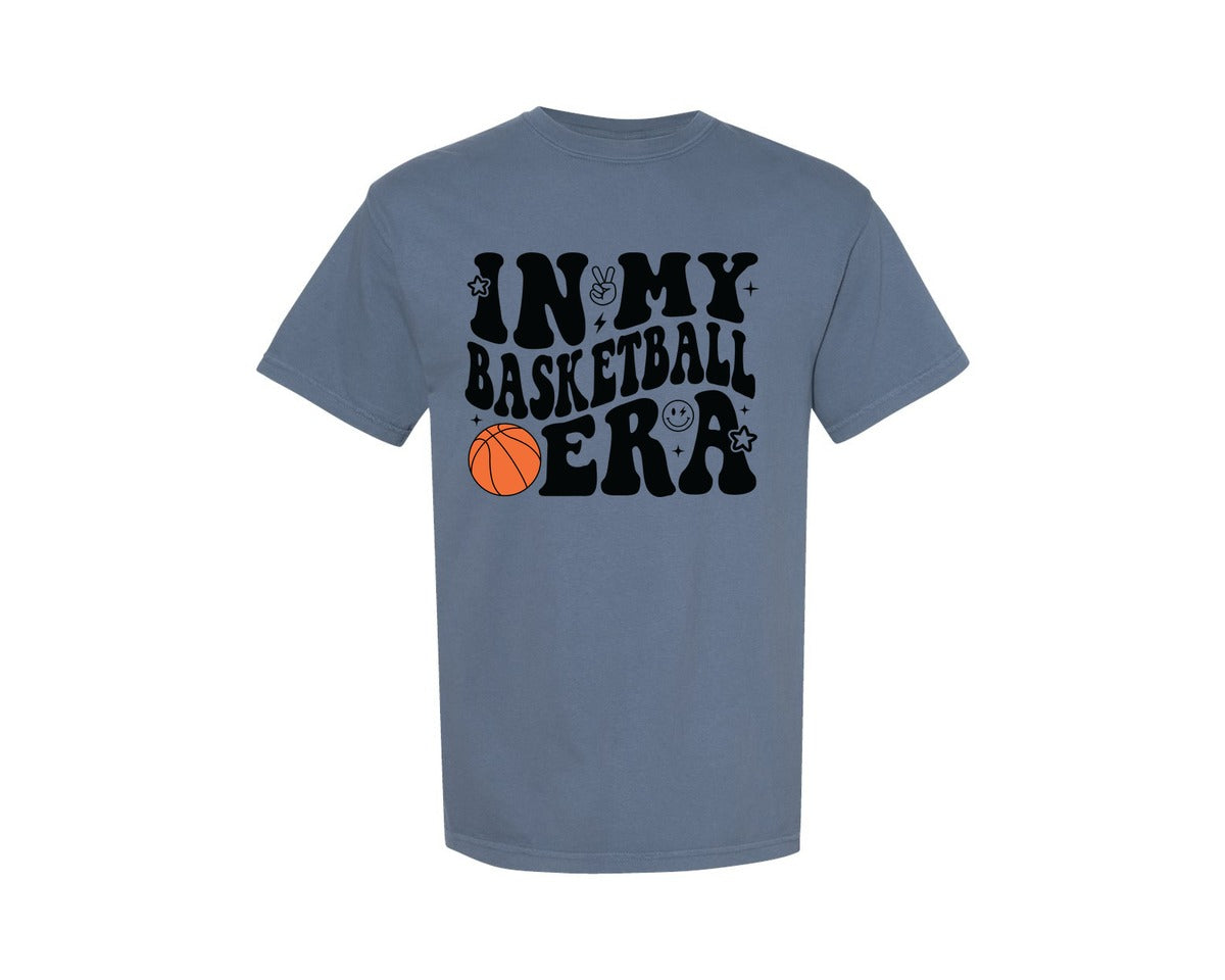 brand:Comfort Colors|color:Blue Jean|In My Basketball Era Sport Game Day 2 Graphic T-Shirt