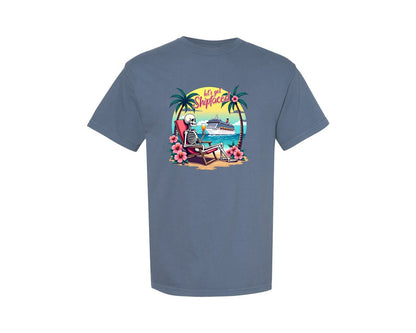 brand:Comfort Colors|color:Blue Jean|Cruise Lets Get Shipfaced Graphic T-Shirt