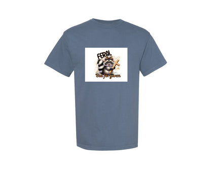 brand:Comfort Colors|color:Blue Jean|Cute Faith Raccoon Graphic Feral Graphic T-Shirt