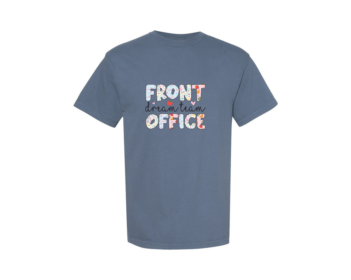 brand:Comfort Colors|color:Blue Jean|Front Office Dream Team Graphic T-Shirt