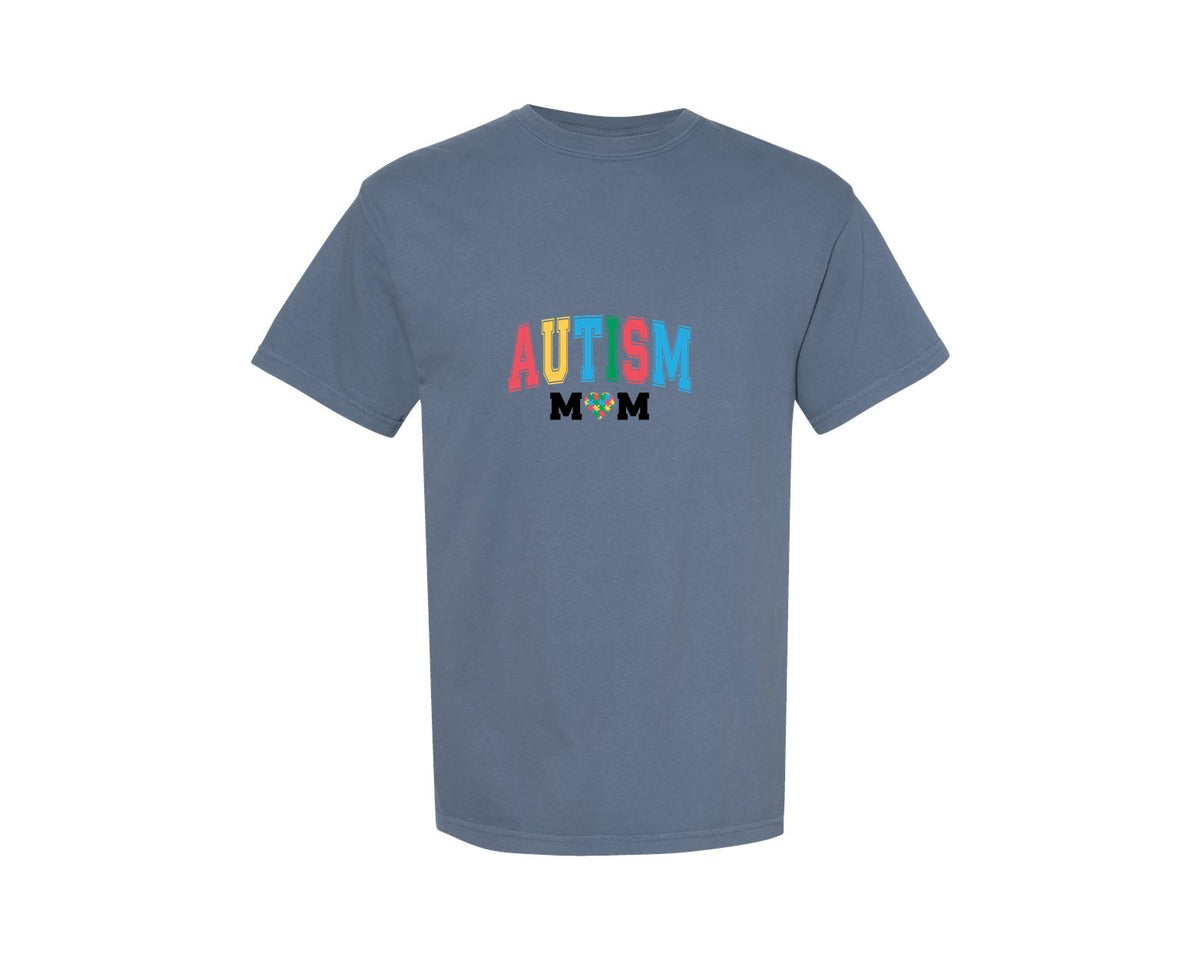 brand:Comfort Colors|color:Blue Jean|Autism Mom Autism Day Graphic T-Shirt