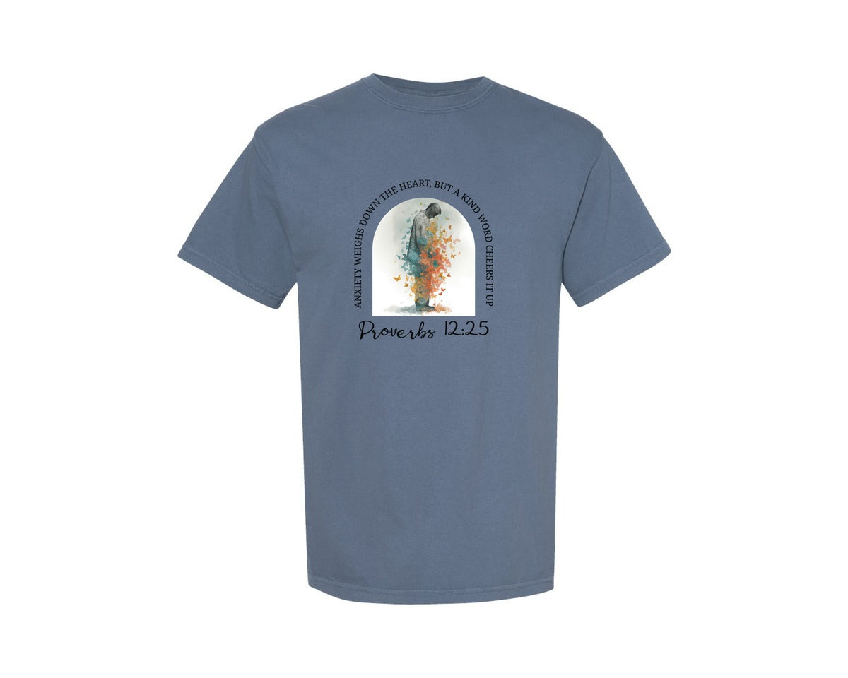 brand:Comfort Colors|color:Blue Jean|Christian Bible Verse Proverbs 1225 Graphic T-Shirt