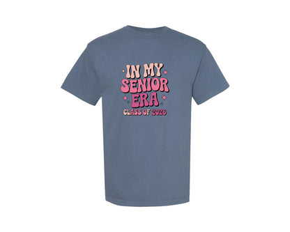 brand:Comfort Colors|color:Blue Jean|In My Senior Era Class Of 2026 Graphic T-Shirt