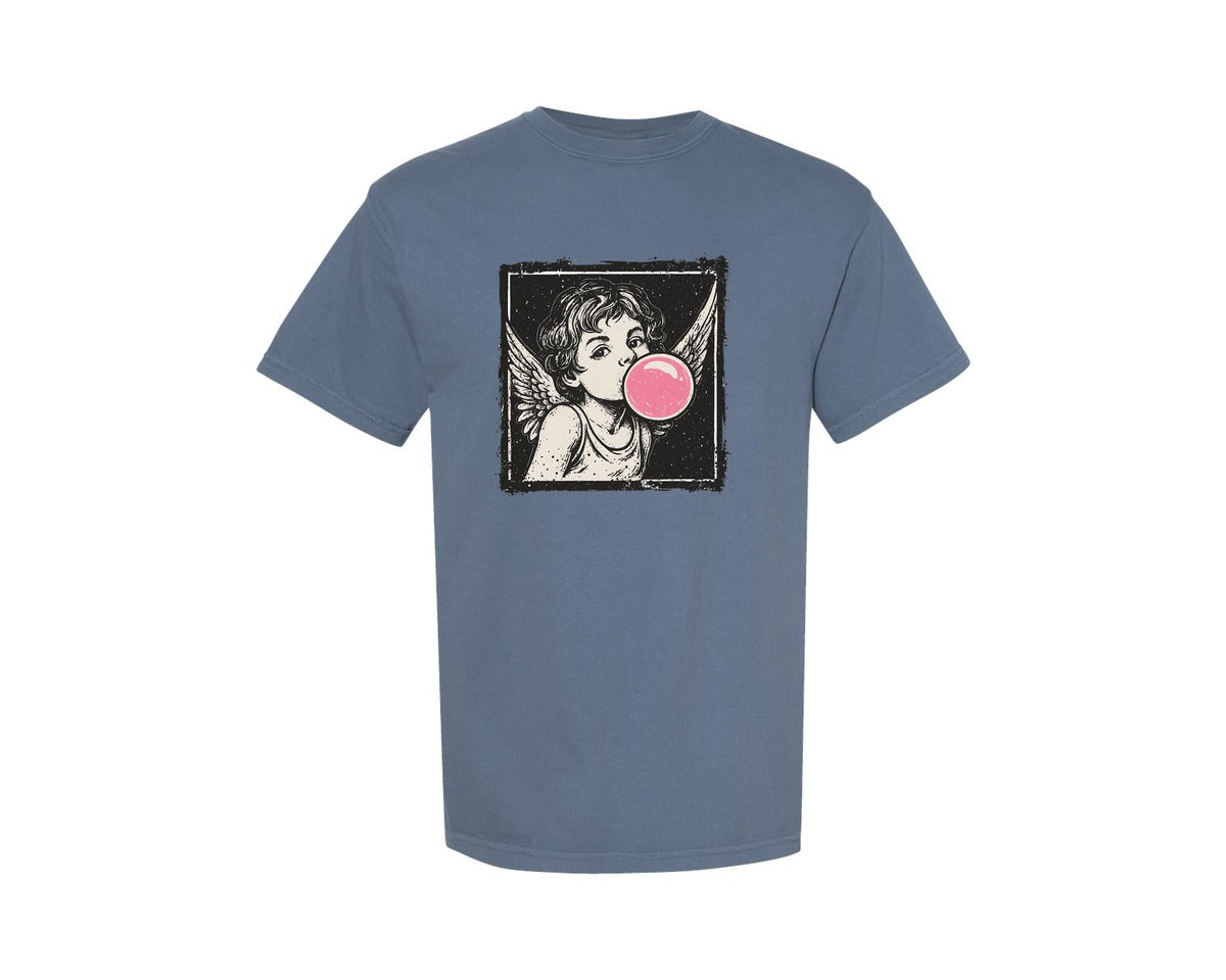 brand:Comfort Colors|color:Blue Jean|Cupid Grunge Valentines Day Graphic T-Shirt