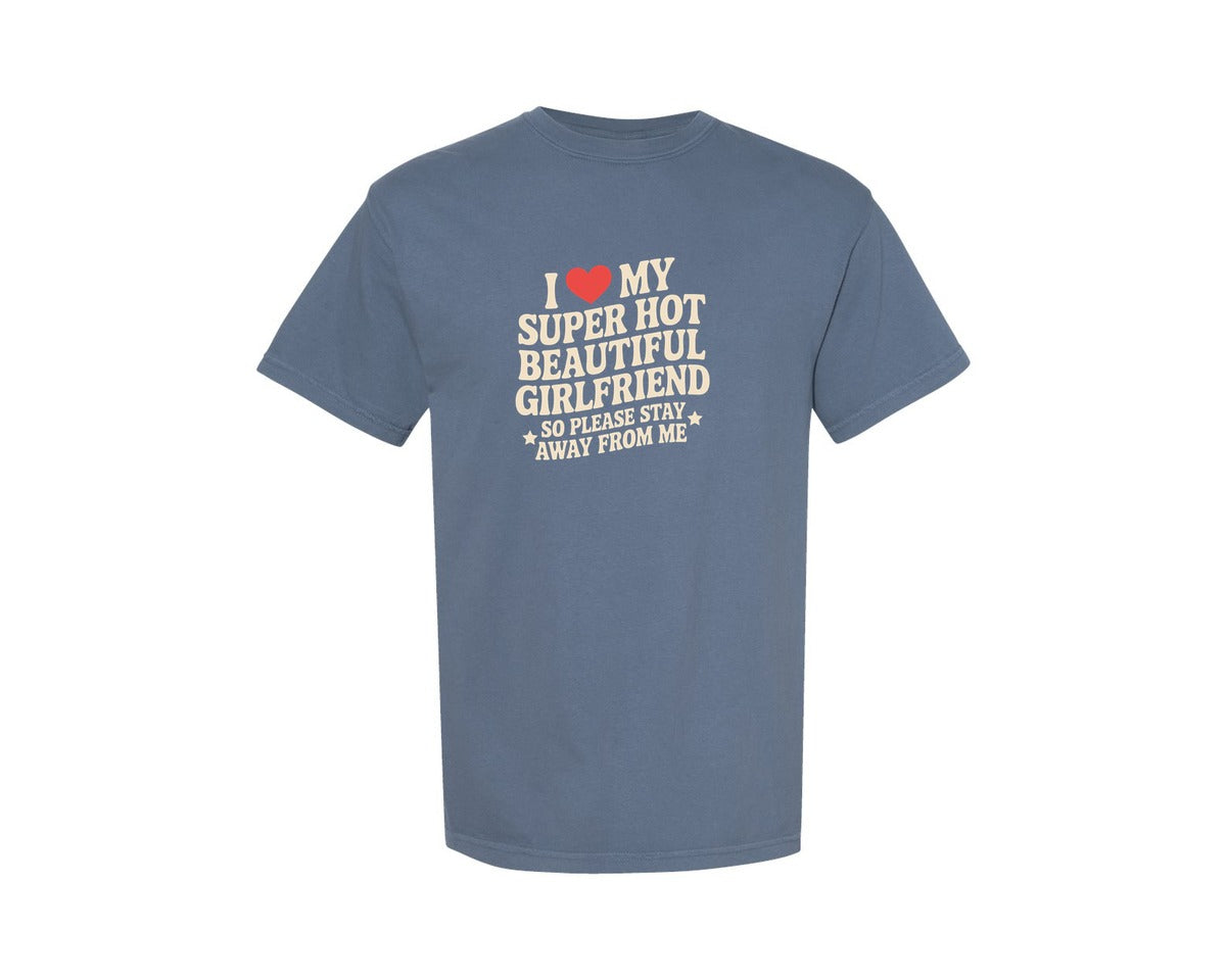 brand:Comfort Colors|color:Blue Jean|I Love My Girlfriend Valentines Day Graphic T-Shirt