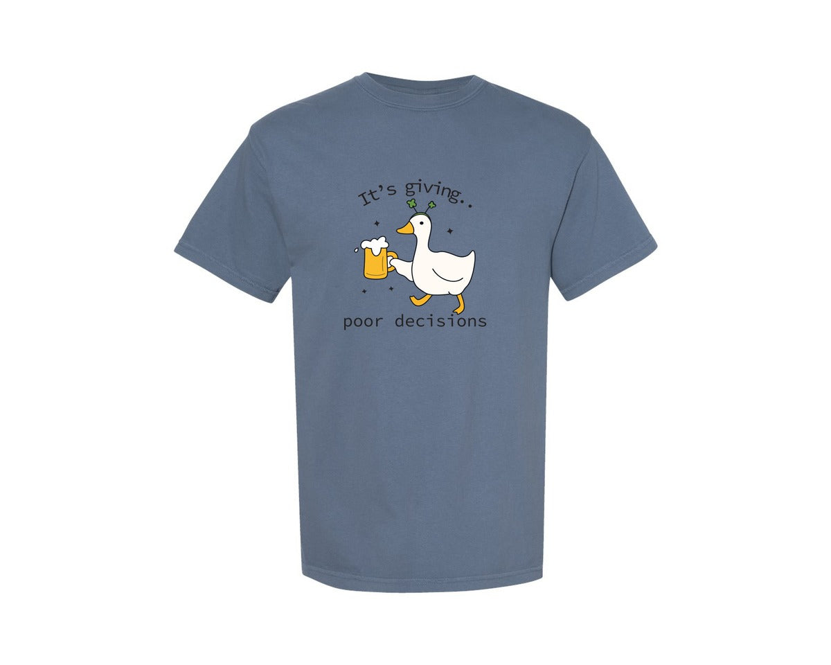 brand:Comfort Colors|color:Blue Jean|Funny Goose St Patricks Day Graphic T-Shirt