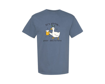 brand:Comfort Colors|color:Blue Jean|Funny Goose St Patricks Day Graphic T-Shirt