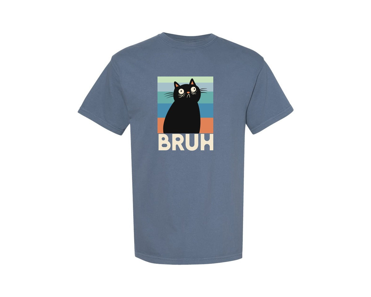 brand:Comfort Colors|color:Blue Jean|Meme Black Cat T Shirt Design Graphic T-Shirt