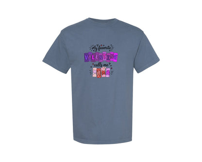 brand:Comfort Colors|color:Blue Jean|Valentines Mama Graphic T-Shirt