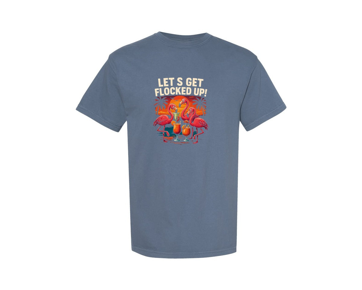 brand:Comfort Colors|color:Blue Jean|Flamingo Lover Quote T Shirt Graphic T-Shirt