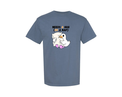 brand:Comfort Colors|color:Blue Jean|Cute Duck Needs A Hug Or A Nap Graphic T-Shirt