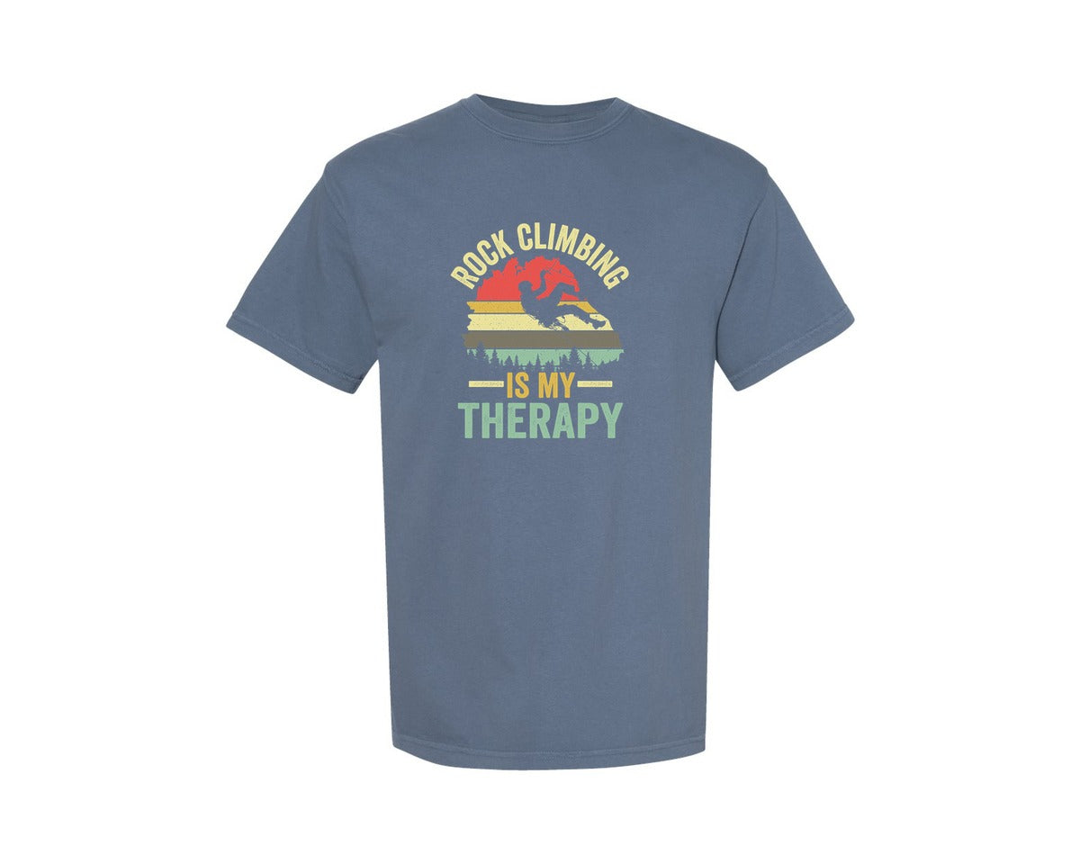 brand:Comfort Colors|color:Blue Jean|Rock Climbing Graphic 2 Graphic T-Shirt