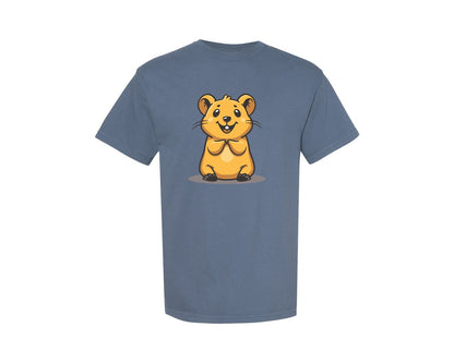 brand:Comfort Colors|color:Blue Jean|Quokka Line Art Vector Graphic T-Shirt