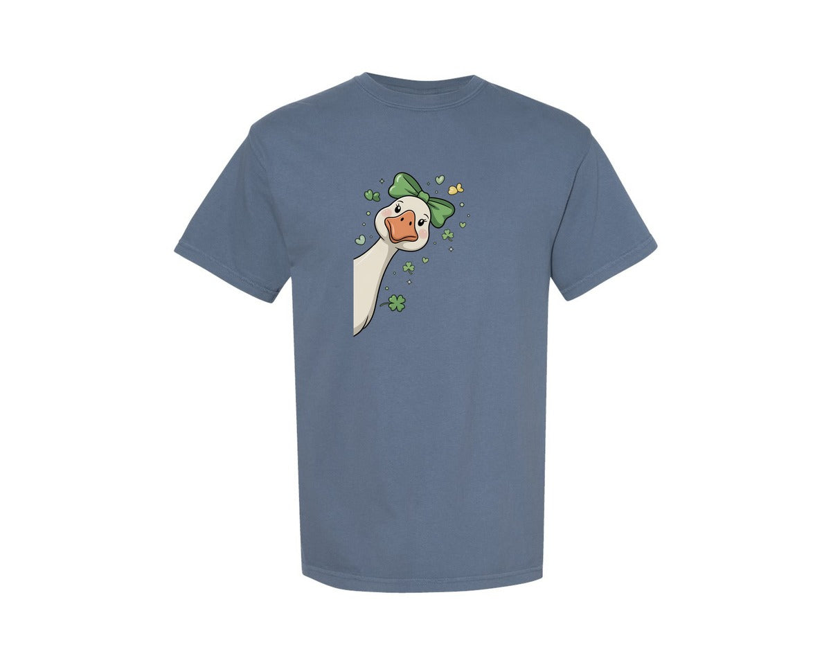 brand:Comfort Colors|color:Blue Jean|Cute Goose Patrick Funny Goose Graphic T-Shirt
