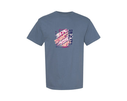 brand:Comfort Colors|color:Blue Jean|Reality Graffiti Bear Doll Streetwear Graphic T-Shirt