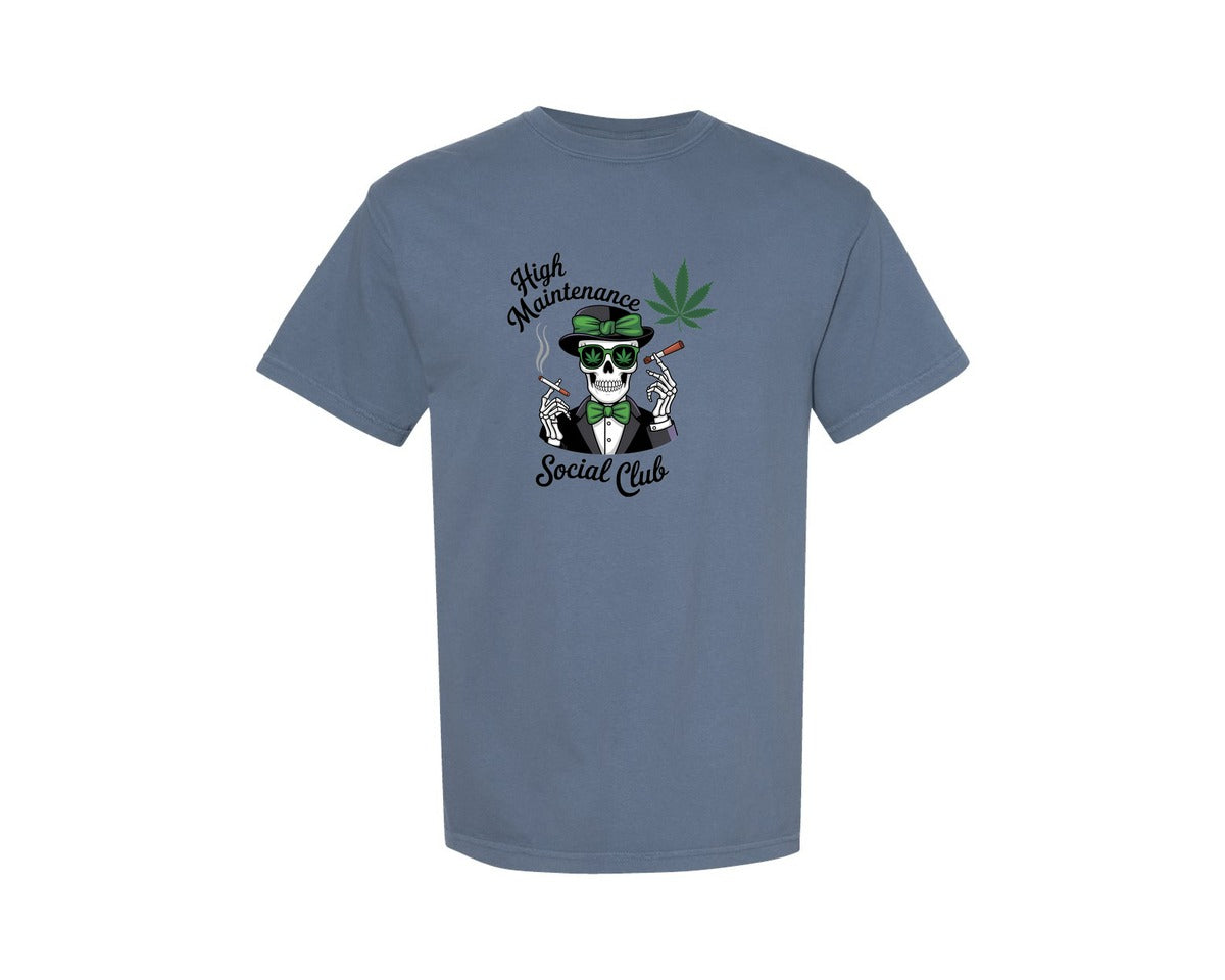 brand:Comfort Colors|color:Blue Jean|High Maintenance Social Club 4 Graphic T-Shirt