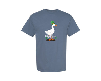 brand:Comfort Colors|color:Blue Jean|Silly Goose St Patricks Funniest Graphic T-Shirt