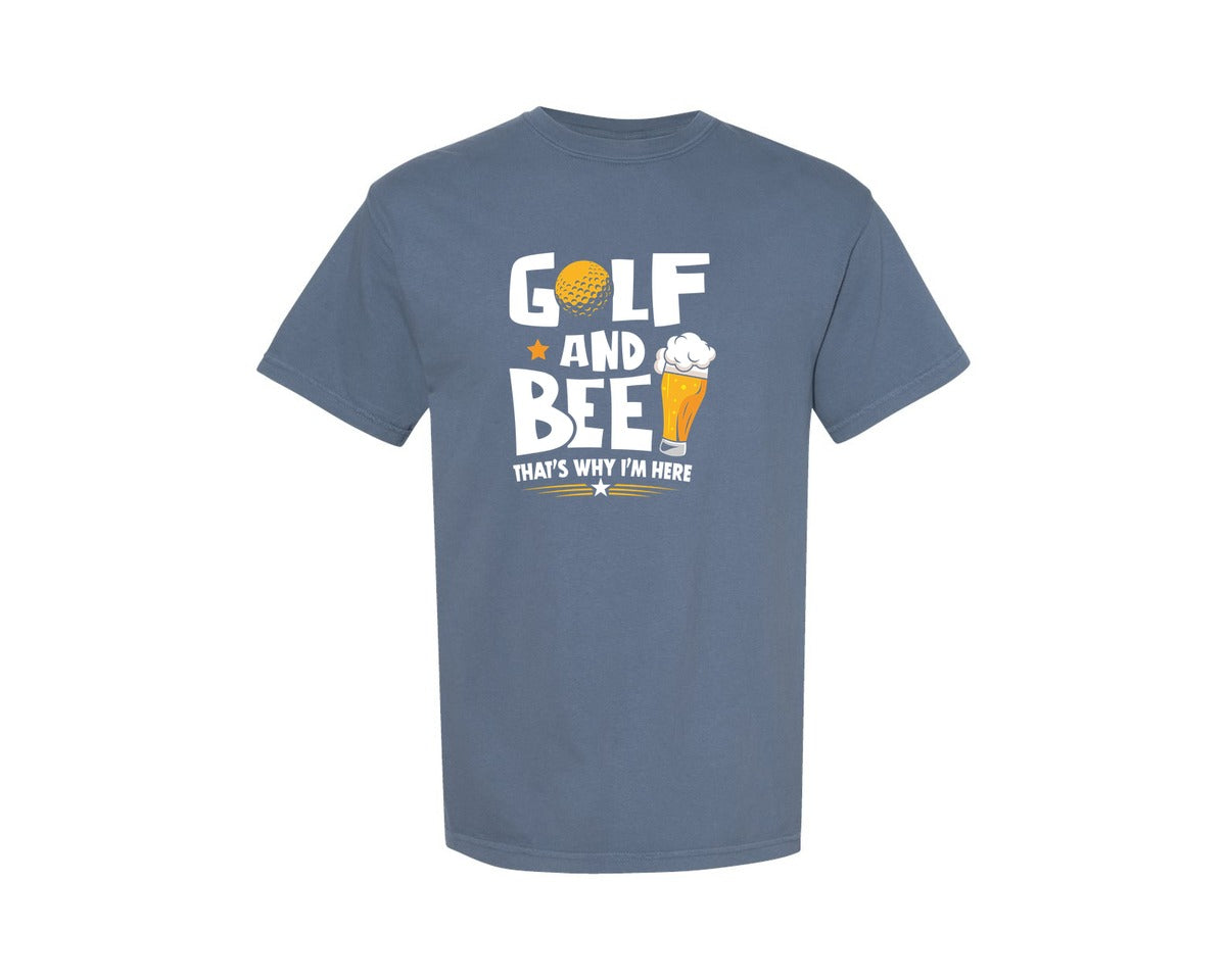 brand:Comfort Colors|color:Blue Jean|Funny Golf Beer Lover T Shirt Desin Graphic T-Shirt