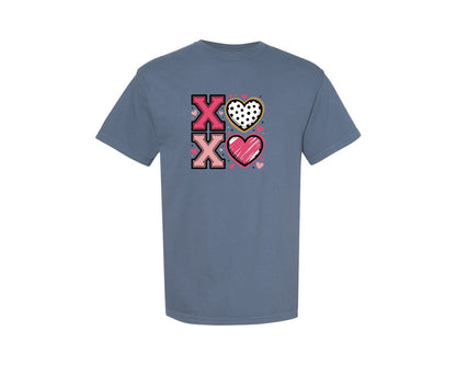 brand:Comfort Colors|color:Blue Jean|Xoxo Valentines Day Graphic T-Shirt