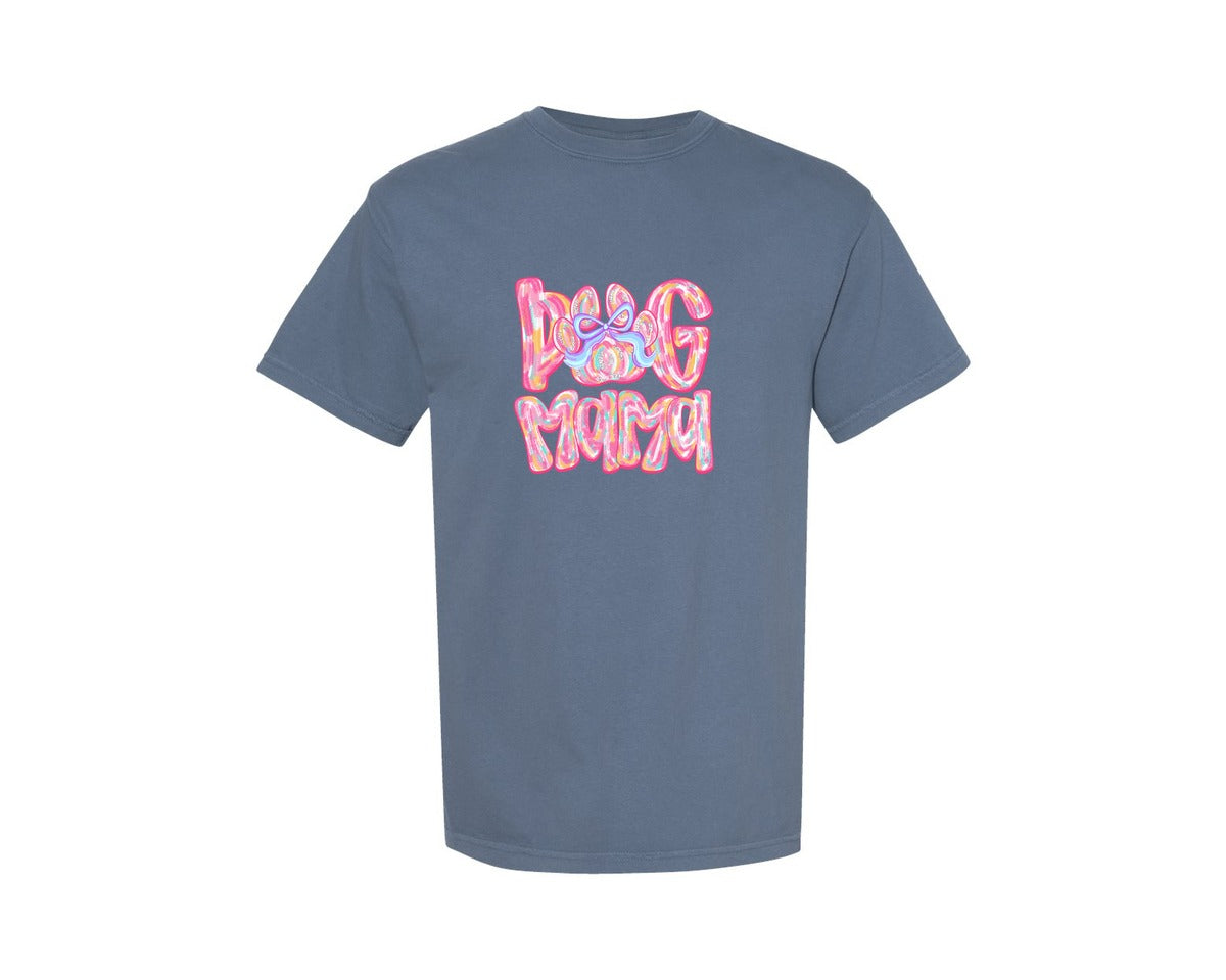 brand:Comfort Colors|color:Blue Jean|Brush Stroke Dog Mama Dog Mom Graphic T-Shirt