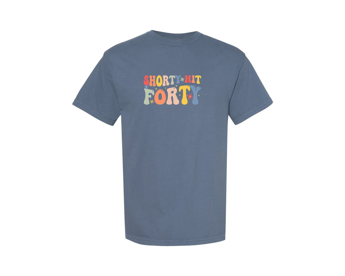 brand:Comfort Colors|color:Blue Jean|Shorty Hit Forty 3 Graphic T-Shirt