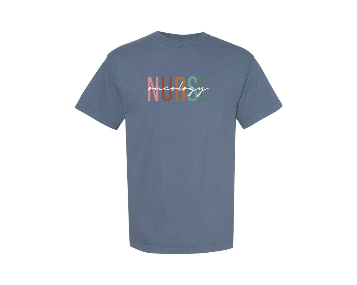 brand:Comfort Colors|color:Blue Jean|Oncology Nurse Ocn Nursing Oncologist Graphic T-Shirt
