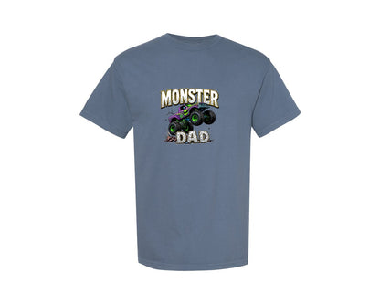 brand:Comfort Colors|color:Blue Jean|Fathers Day Monster Truck T Shirtdesign Graphic T-Shirt