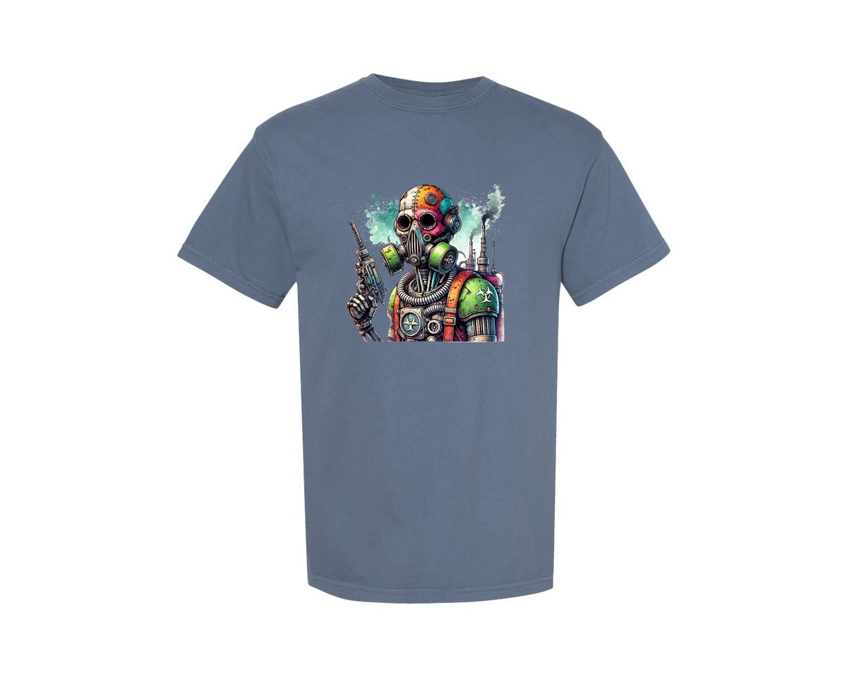 brand:Comfort Colors|color:Blue Jean|Robot Sublimationsticker Graphic T-Shirt
