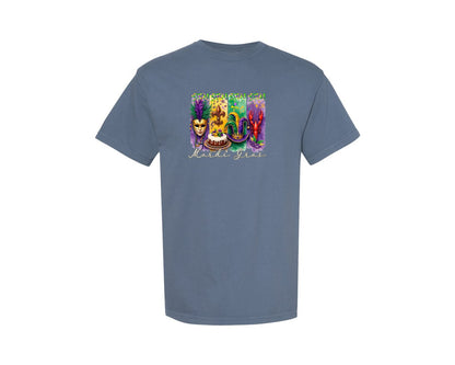 brand:Comfort Colors|color:Blue Jean|Mardi Gras Coquette 2 Graphic T-Shirt