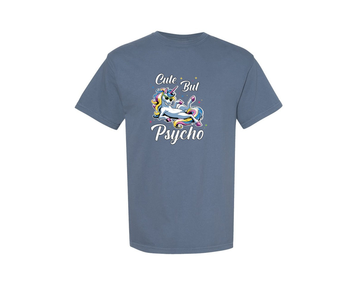 brand:Comfort Colors|color:Blue Jean|Funny Unicorn Graphic T-Shirt