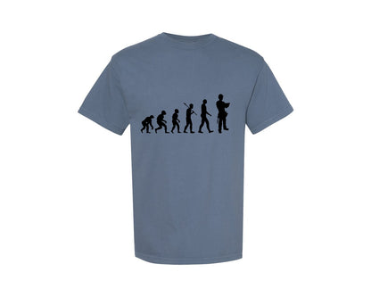 brand:Comfort Colors|color:Blue Jean|Engineer Evolution Graphic T-Shirt