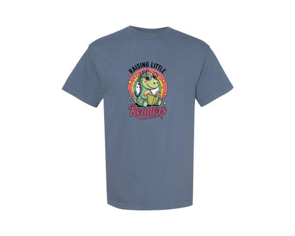 brand:Comfort Colors|color:Blue Jean|Reading Star Dino Cute Design Graphic T-Shirt