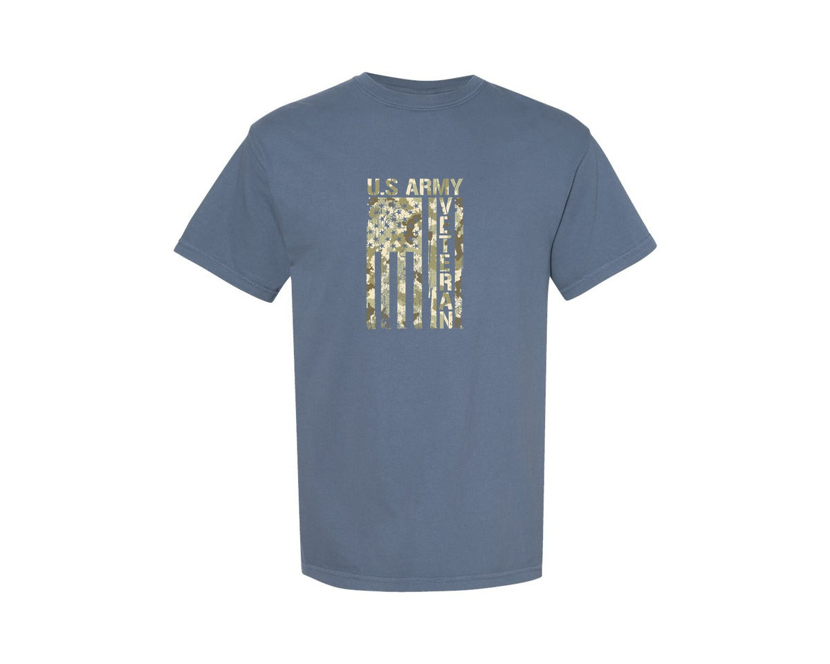 brand:Comfort Colors|color:Blue Jean|Us Army Veteran T Shirt Graphic T-Shirt