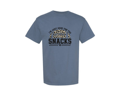 brand:Comfort Colors|color:Blue Jean|Im Just Here For The Snacks 5 Graphic T-Shirt