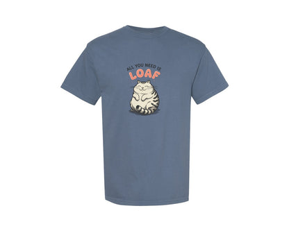 brand:Comfort Colors|color:Blue Jean|Vintage Valentines Day Cat Design 4 Graphic T-Shirt