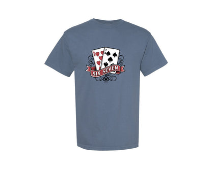 brand:Comfort Colors|color:Blue Jean|Playing Cards Valentine 6 7 Trending Graphic T-Shirt