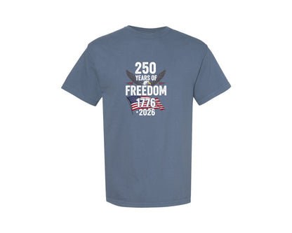 brand:Comfort Colors|color:Blue Jean|250Th Years Of Freedom Independence 2 Graphic T-Shirt
