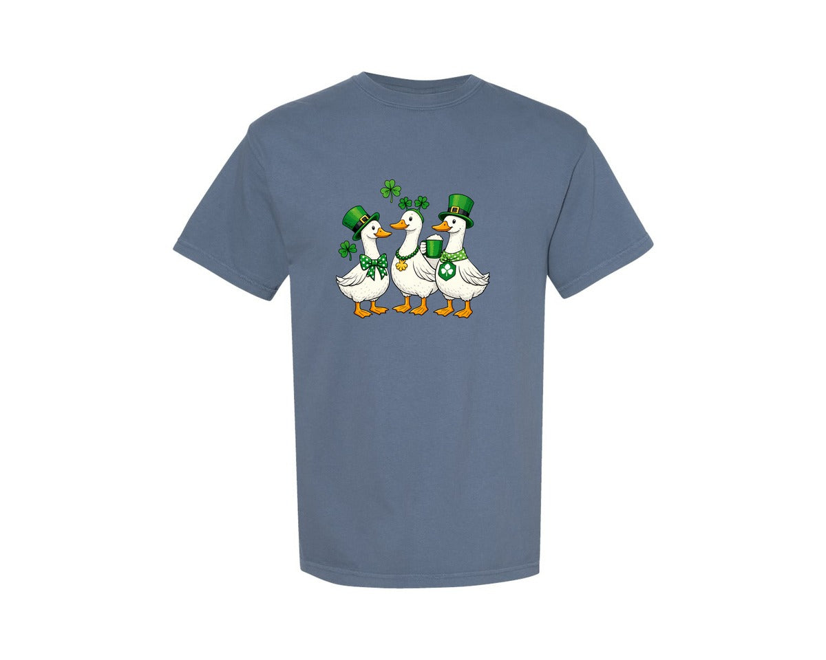 brand:Comfort Colors|color:Blue Jean|Funny St Patricks Day Silly Goose 10 Graphic T-Shirt