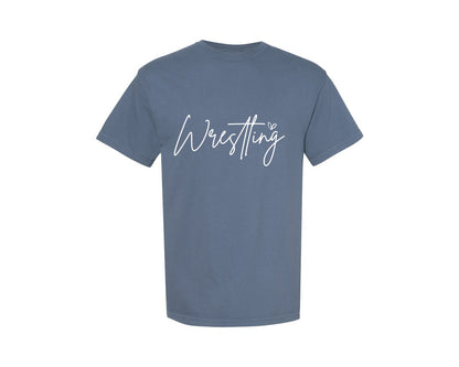 brand:Comfort Colors|color:Blue Jean|Wrestling 3 Graphic T-Shirt