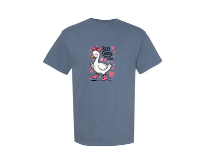 brand:Comfort Colors|color:Blue Jean|Silly Goose On The Loose Valent Graphic T-Shirt