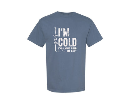 brand:Comfort Colors|color:Blue Jean|Yes Im Cold Winter Christmas Graphic T-Shirt